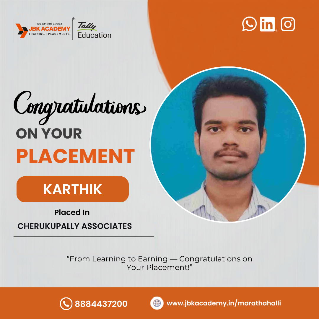 Placed Student at JBK Academy Marathahalli (2)