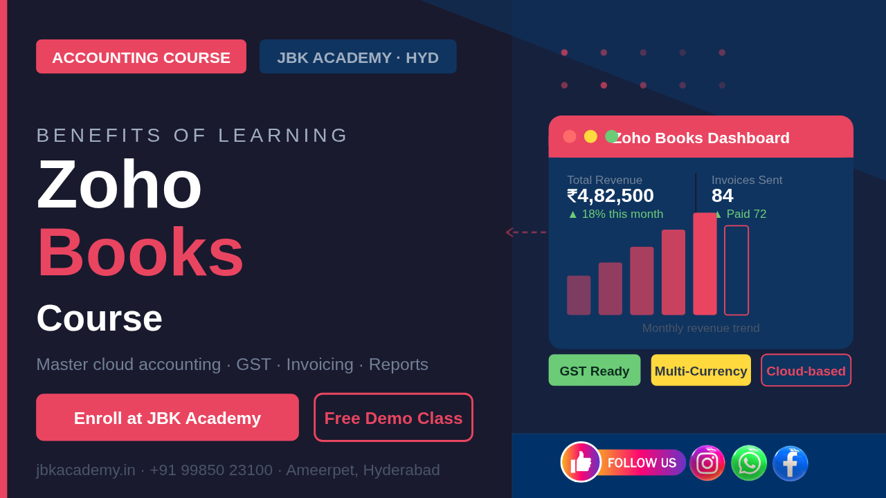 Benefits of Learning Zoho Books Course jbk academy