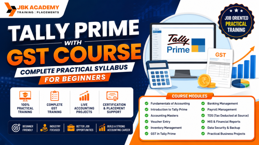 Tally Prime with GST Course in Hyderabad
