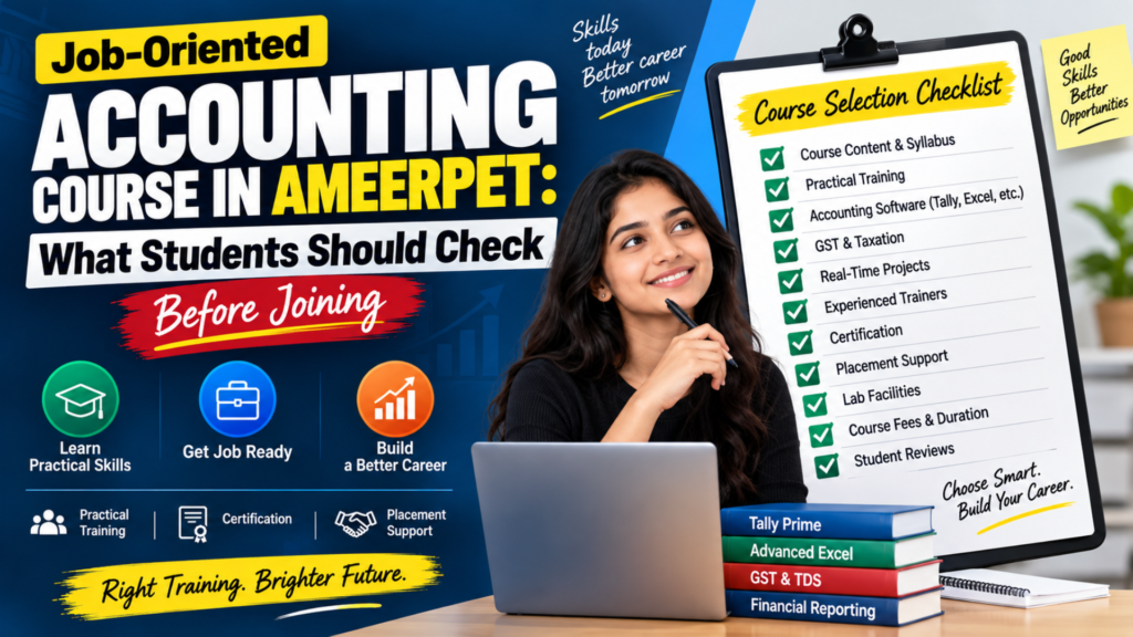Job Oriented Accounting Course in Ameerpet